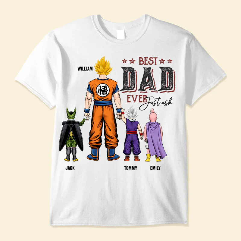 Super Hero Best Dad Ever Just Ask - Gift For Dad, Grandfather - Personalized Unisex Shirt CL02 - Image 3