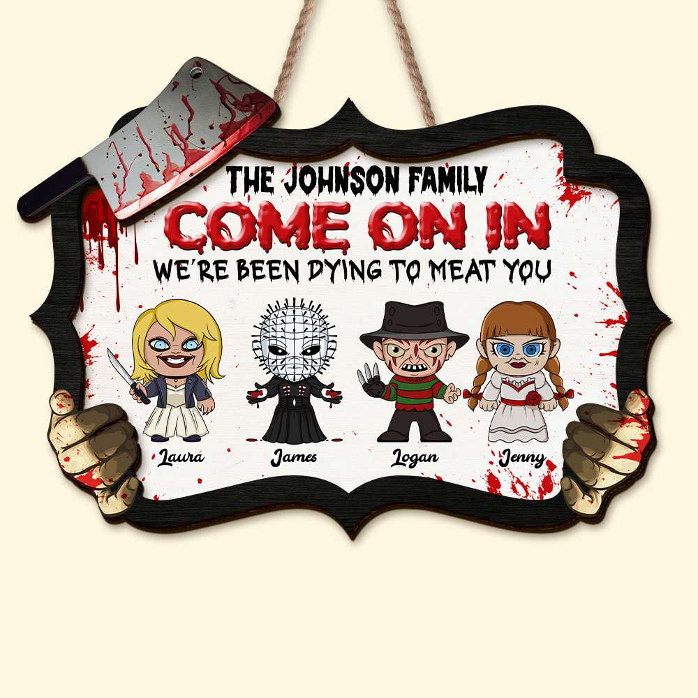 Come On In - Personalized Wood Sign - Horror Movie Family, Kids, Halloween Gift | CL61 HH01 - Image 3