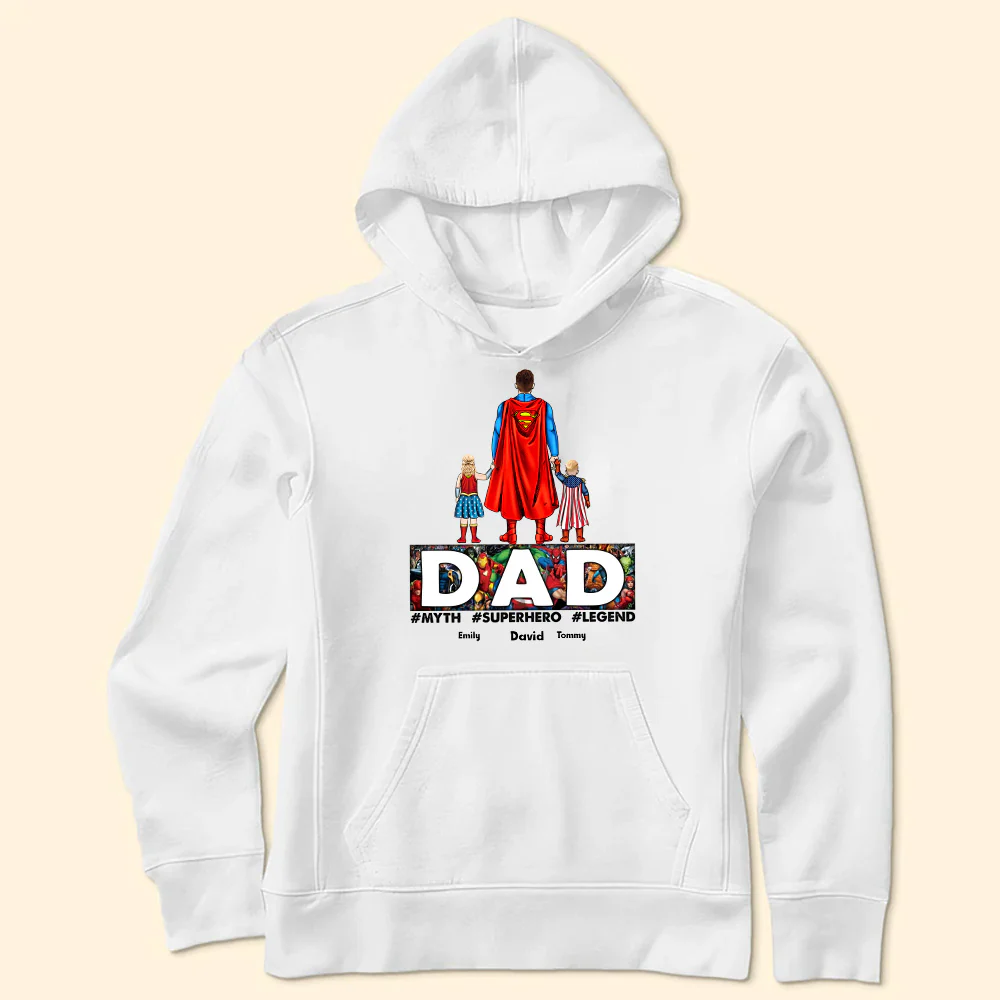 Dad, The Myth The Superhero The Legend - Gift For Father's Day - Personalized TShirt - Image 4