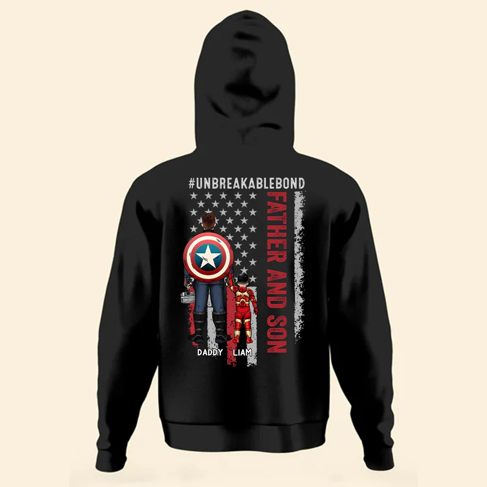 Super Hero Father & Daughter Unbreakable Bond - Gift For Father - Personalized Unisex Shirt CL02 - Image 3