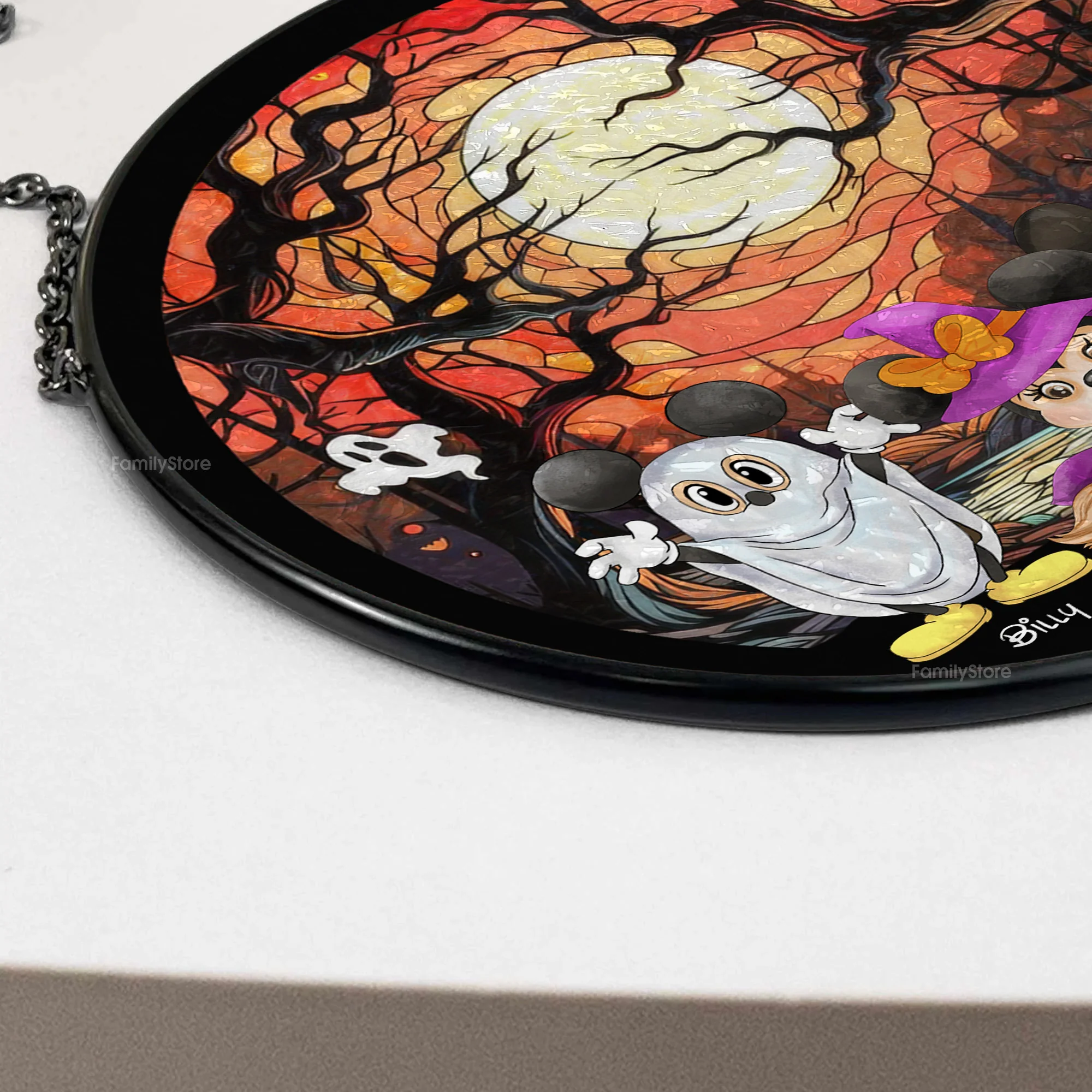 Happy Halloween Little Monsters - Gift For Family -Personalized Stained Glass Window Hanging Suncatcher - CL15 NA94 - Image 3