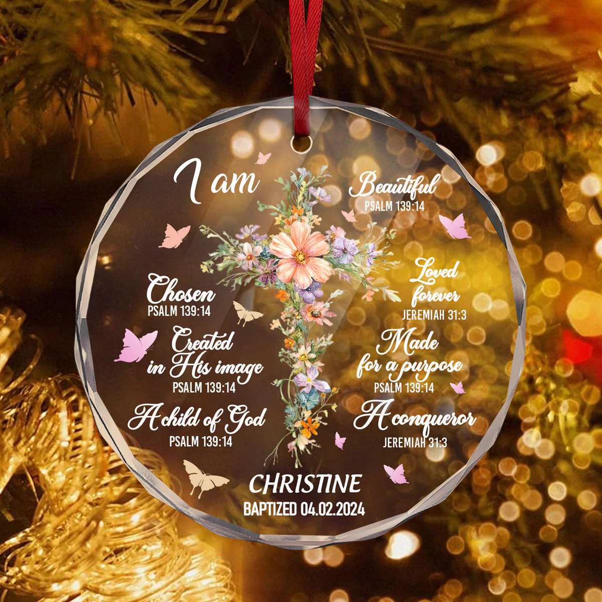 I Am A Child Of God - Personalized Glass Ornament - Gift For Kids HN02 - Image 4