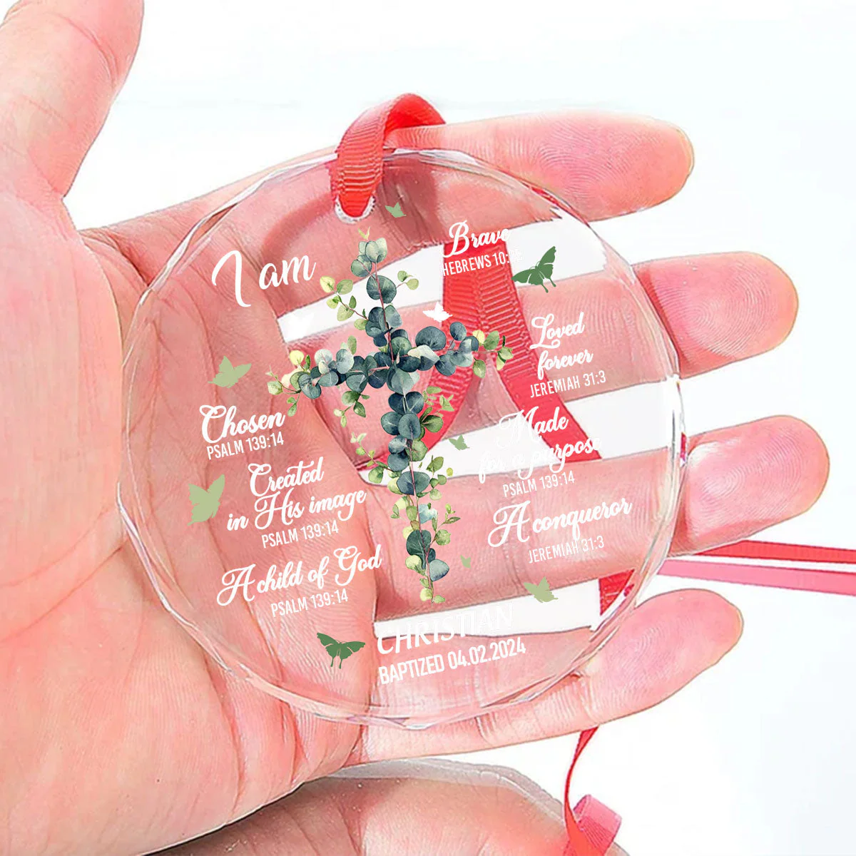 I Am A Child Of God - Personalized Glass Ornament - Gift For Kids HN02 - Image 5