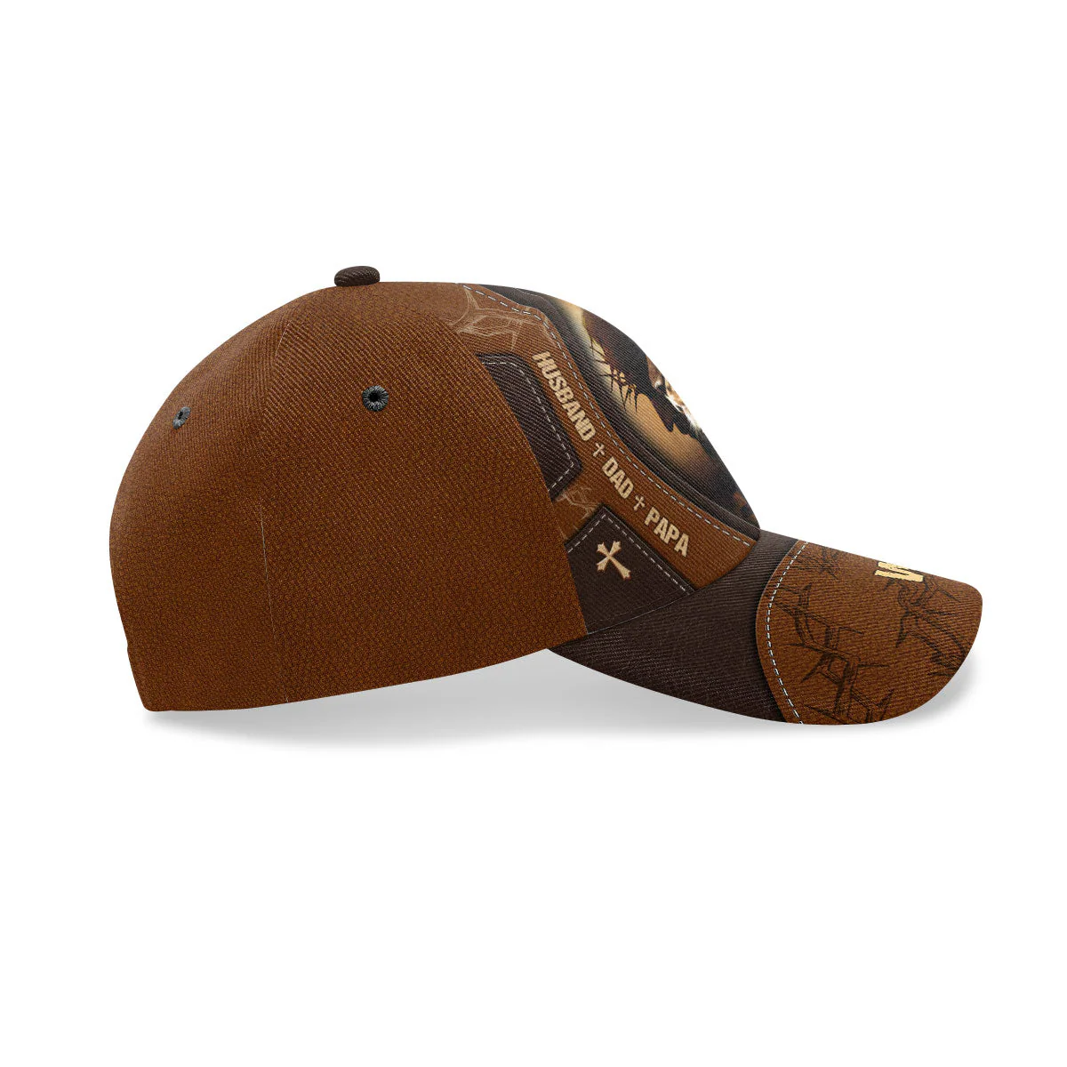 Man Of God Lion - Personalized Classic Cap - Gift For Dad, Husband, Grandpa HN02 - Image 4