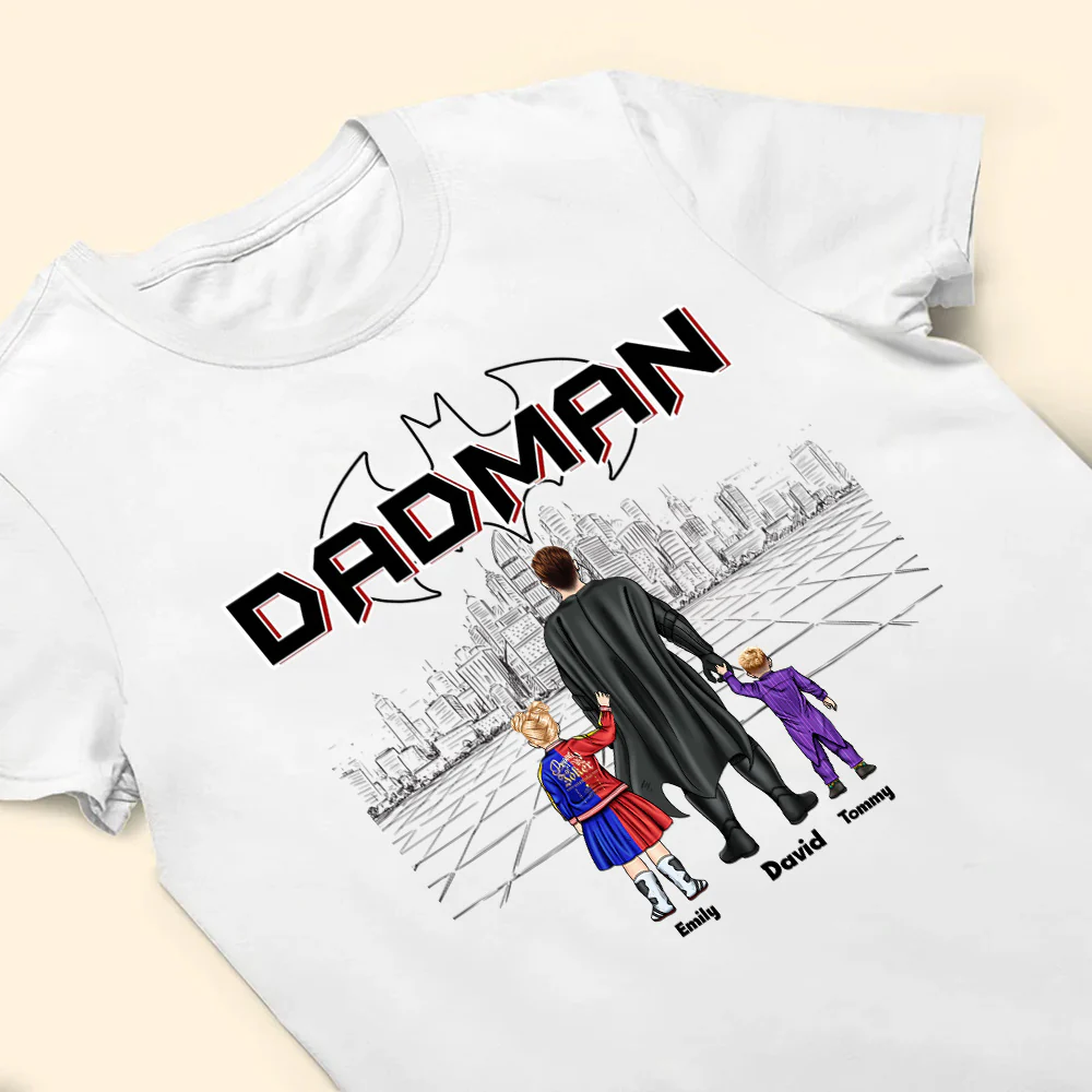 My Father My Superhero Dadman Version - Gift For Father's Day - Personalized TShirt - Image 3