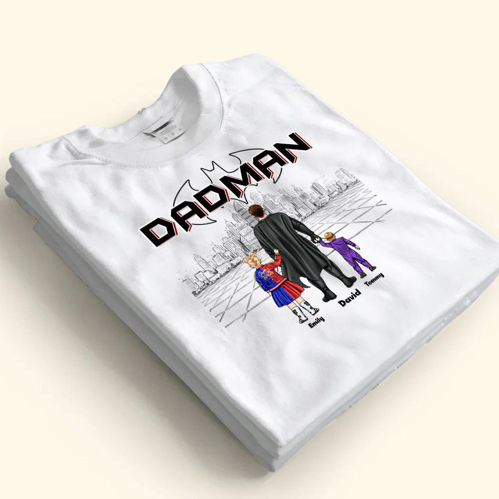 My Father My Superhero Dadman Version - Gift For Father's Day - Personalized TShirt - Image 4