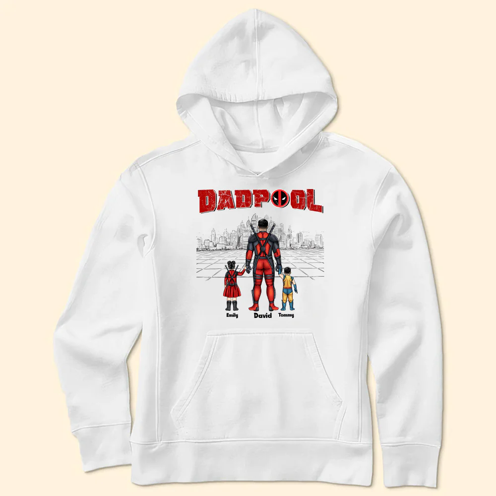 My Father My Superhero Dadpool Version - Gift For Father's Day - Personalized TShirt - Image 5