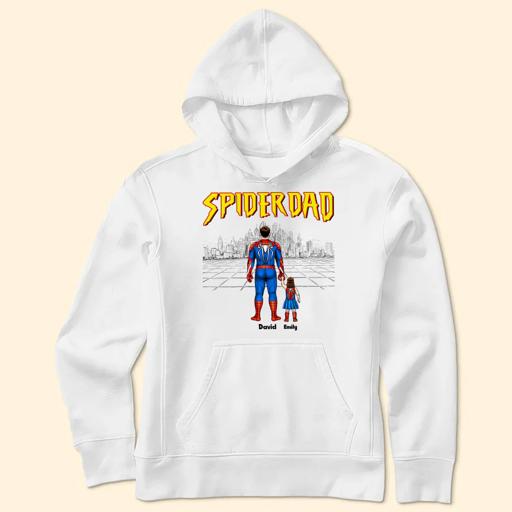 My Father My Superhero SpiderDad Version - Gift For Father's Day - Personalized TShirt - Image 5