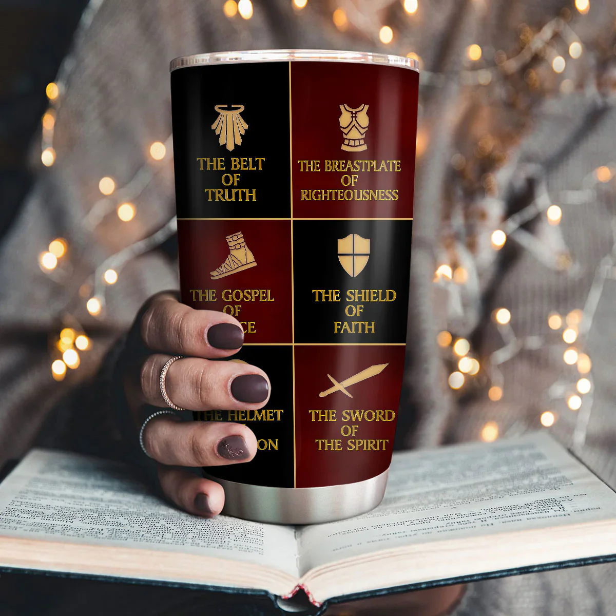 Put On The Full Armor Of God - Personalized Stainless Steel Tumbler - Image 5