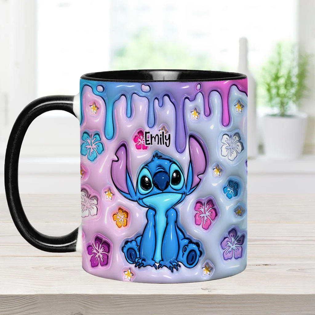 Sti Ohana Means Family - Personalized 3D Effect Accent Mug NL122 - Image 4