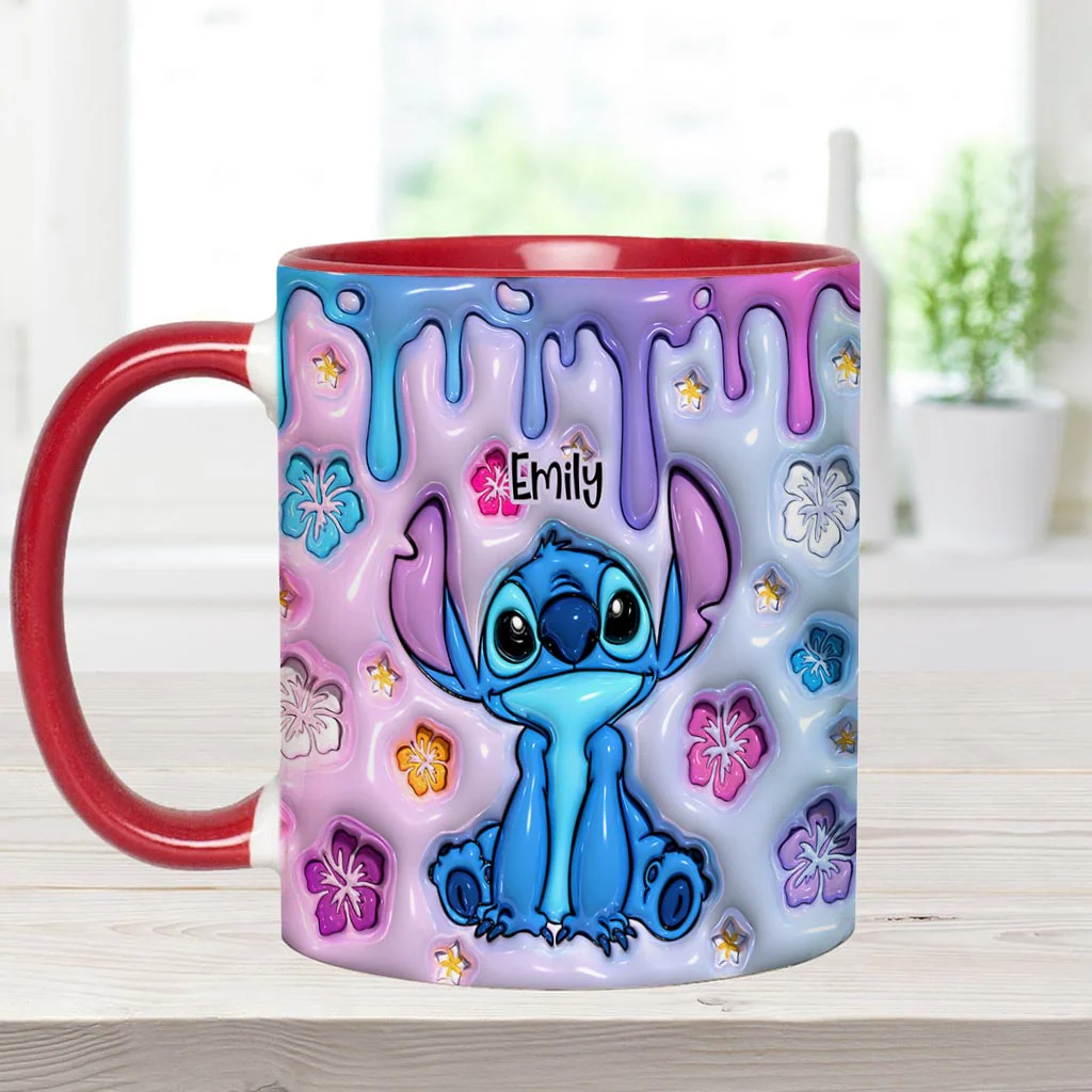 Sti Ohana Means Family - Personalized 3D Effect Accent Mug NL122 - Image 5