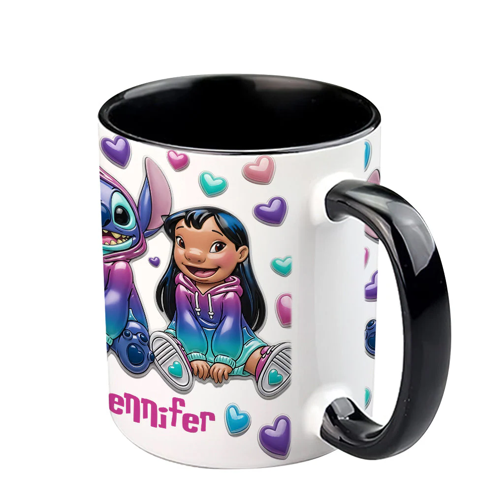 Sti Ohana Means Family - Personalized Accent Mug NL122 - Image 3