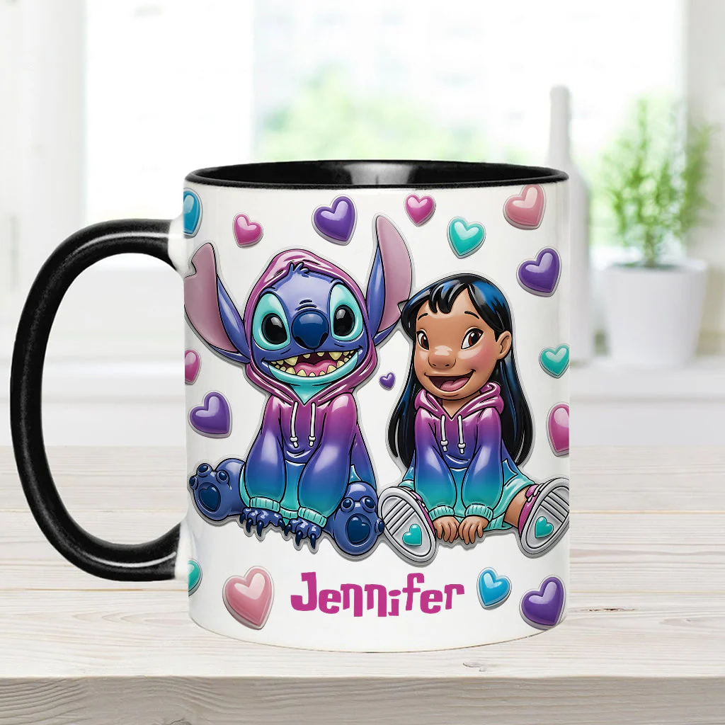 Sti Ohana Means Family - Personalized Accent Mug NL122 - Image 4
