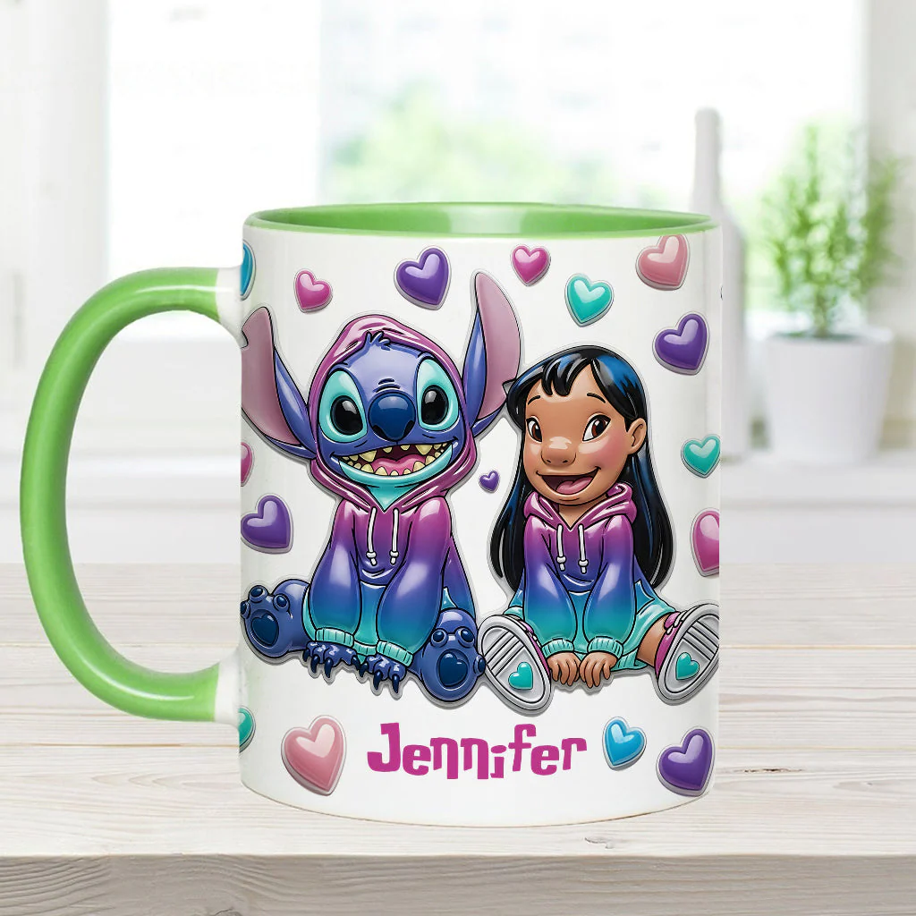 Sti Ohana Means Family - Personalized Accent Mug NL122 - Image 6