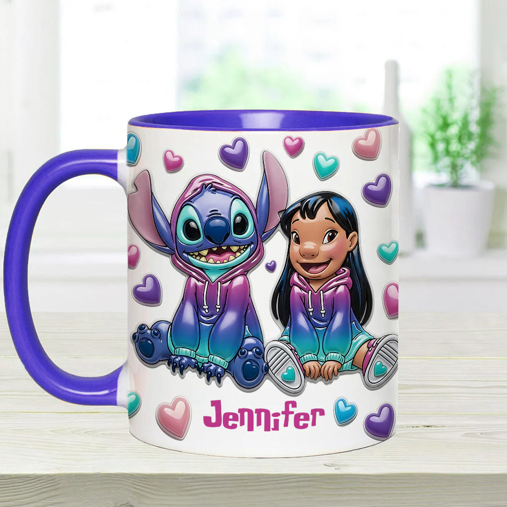 Sti Ohana Means Family - Personalized Accent Mug NL122 - Image 9