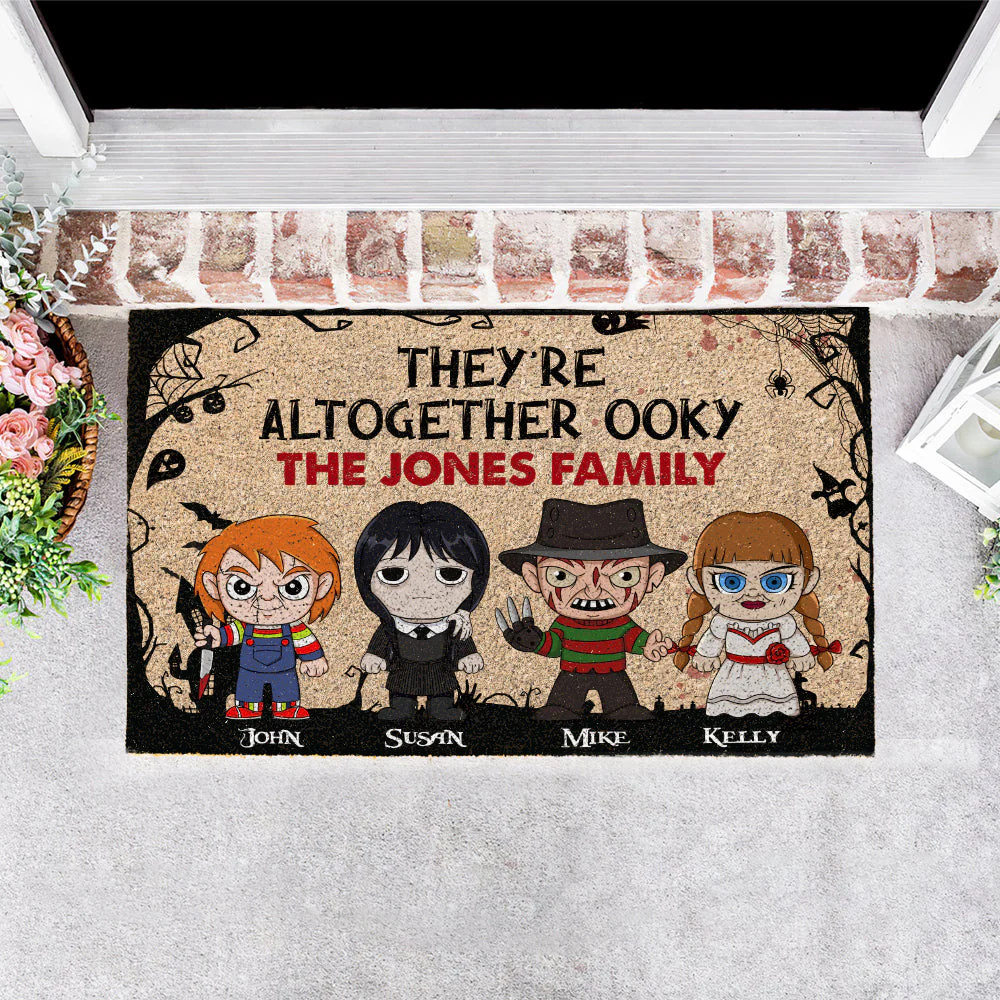They're Altogether Ooky -  Personalized Doormat - Horror Halloween Gift For Family, Kids | CL61 HH01 - Image 3