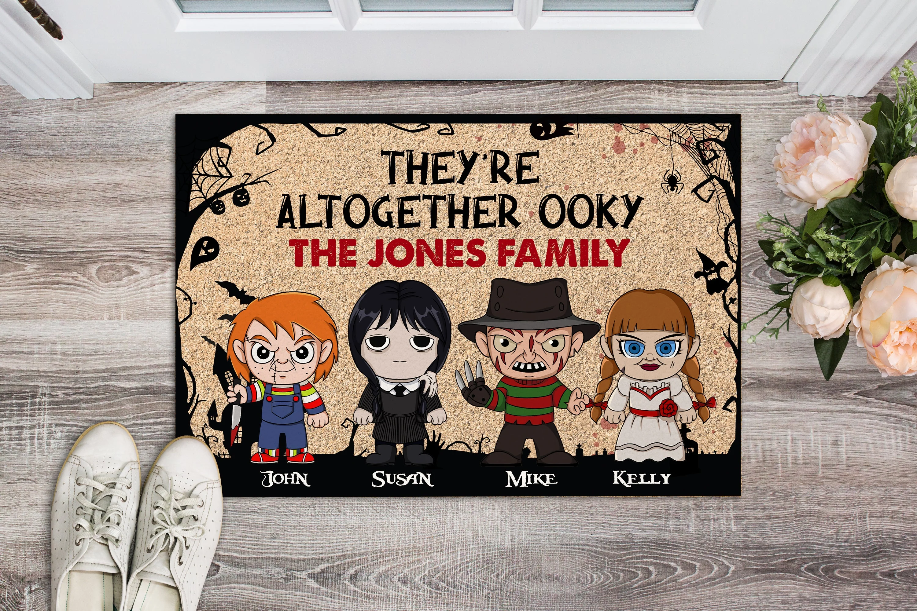 They're Altogether Ooky -  Personalized Doormat - Horror Halloween Gift For Family, Kids | CL61 HH01 - Image 4