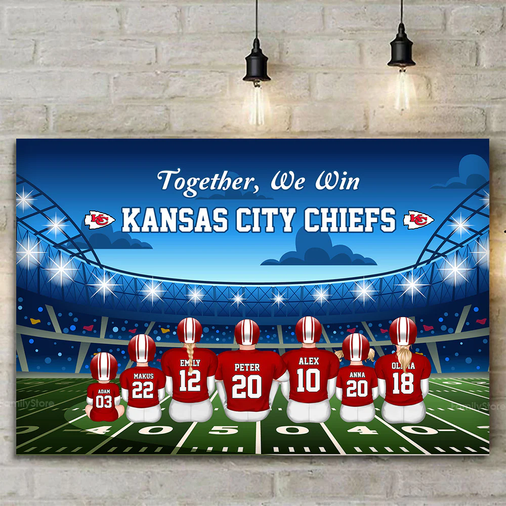 Together, We Win - Gift For Family, Football Lovers - Personalized Canvas Poster - SPCL02 NA94 - Image 3