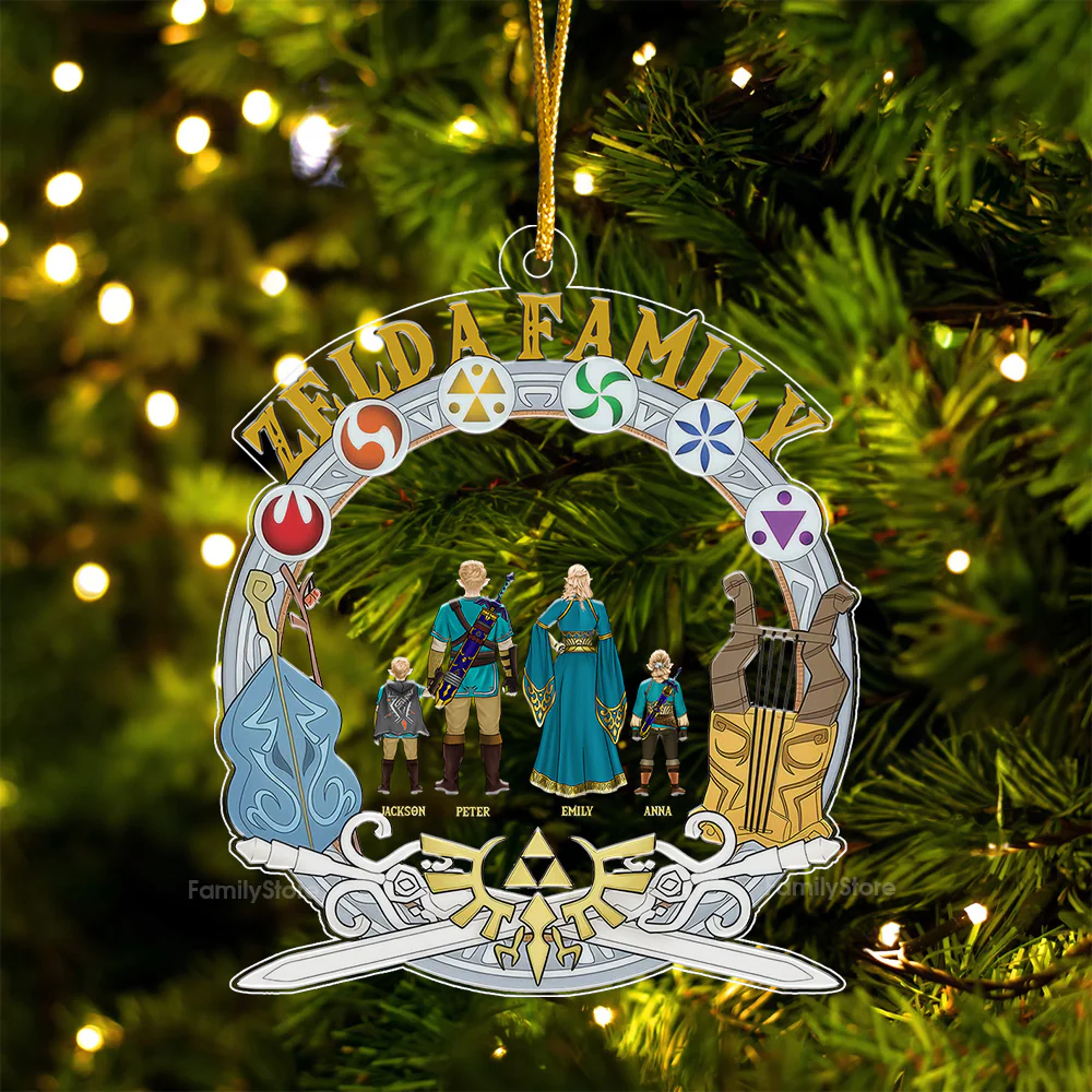 Zelda Family We Are Here - Gift For Family - Personalized Acrylic Ornament - CL07 NA94 - Image 6
